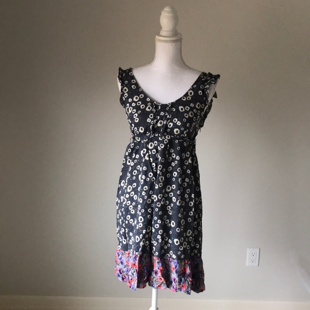 Capped Sleeve Floral Dress